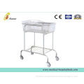 Powder Coated Steel Hospital Baby Beds, Infant Beds With Plastic Basket (als-bb05)